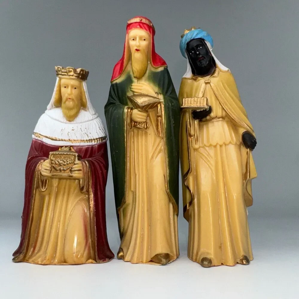 3 Vintage Wise Men Kings Lightweight Plastic 4
